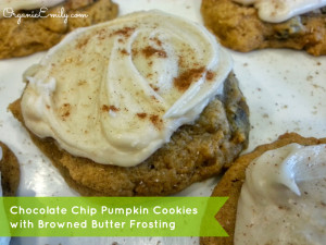 Chocolate Chip Pumpkin Cookies with Browned Butter Frosting 1